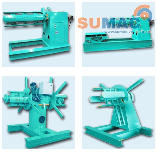  Máy xả tôn cuộn/ máy xả cuộn/ máy bung xả tự cuộn/uncoiler machine 3 tấn