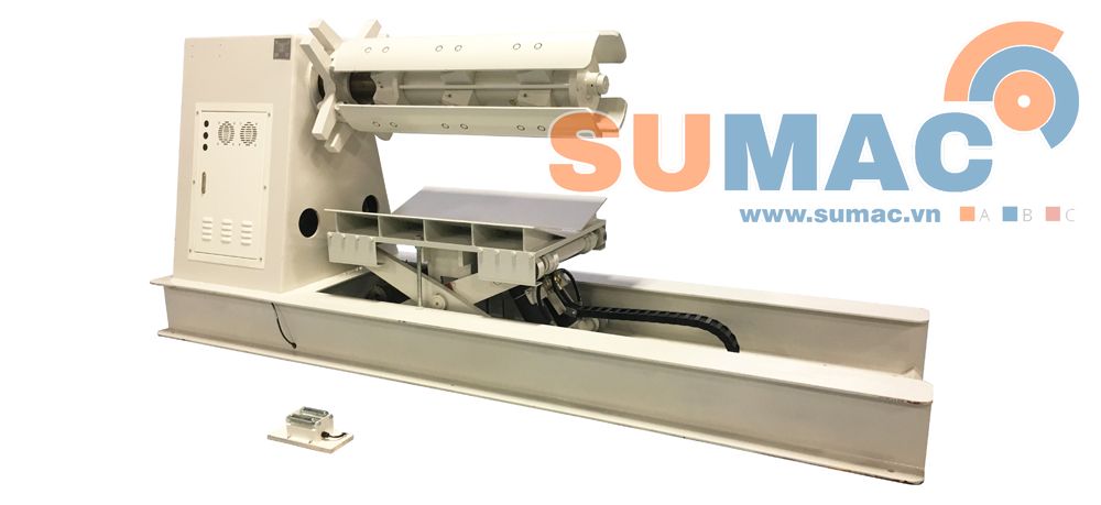 Máy xả tôn cuộn/ máy xả cuộn/ máy bung xả tự cuộn/uncoiler machine 5 tấn