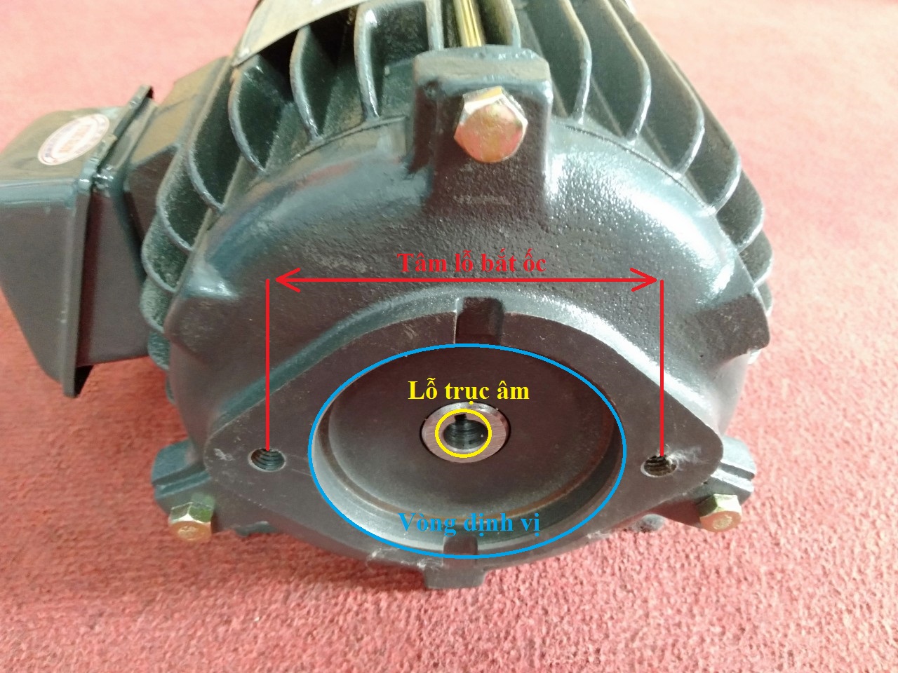 giá động cơ trục âm liền bơm thủy lực
