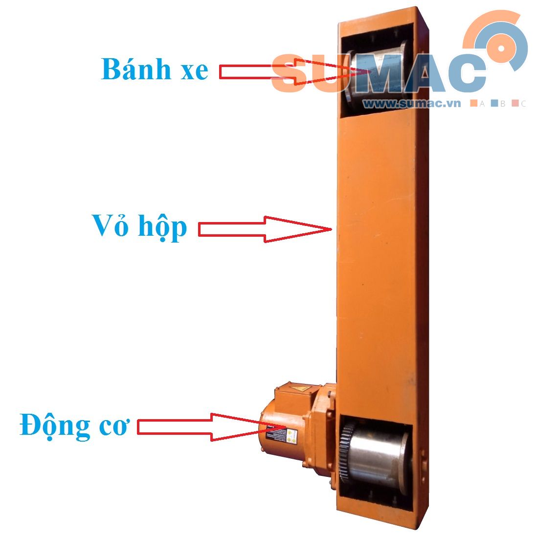 Cấu tạo chân chạy dầm biên cẩu trục