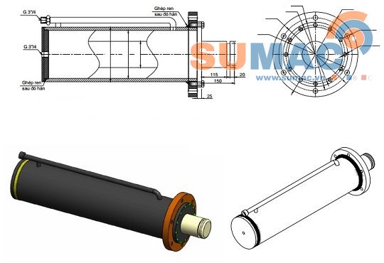 thiết kế xylanh thủy lực áp suất cao(ben thủy lực)