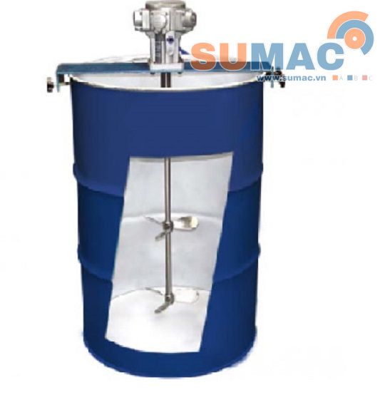 máy khuấy sơn kẹp vào thùng phi