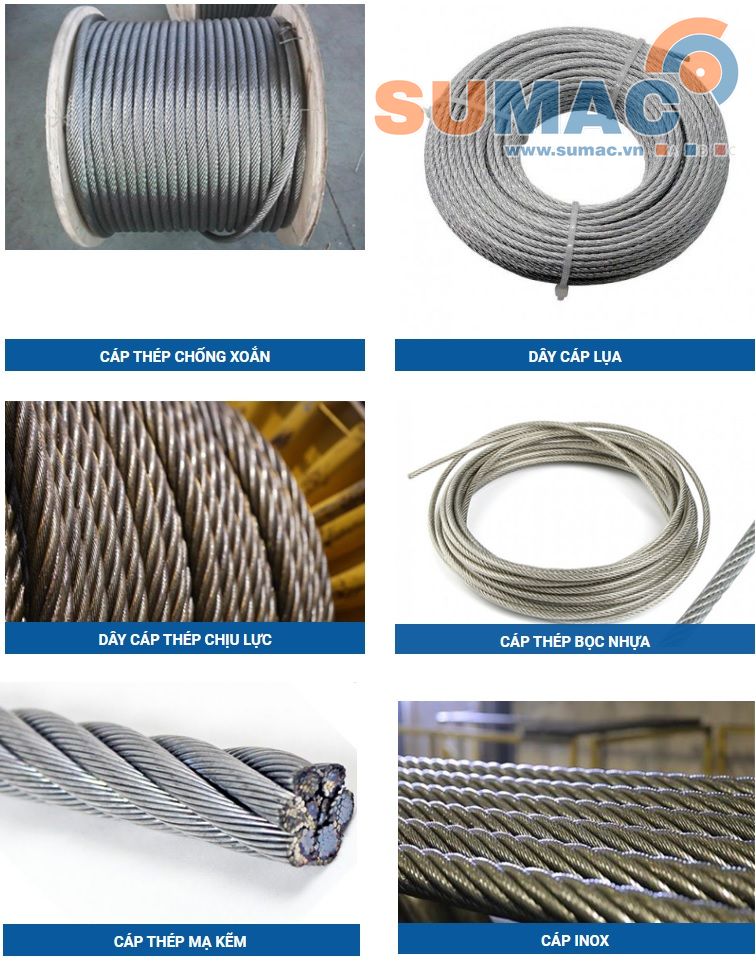 Các loại cáp thép