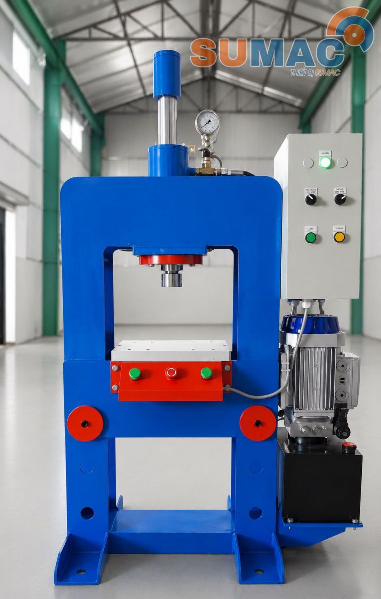 máy ép thủy lực 5 tấn chữ H dập tự động