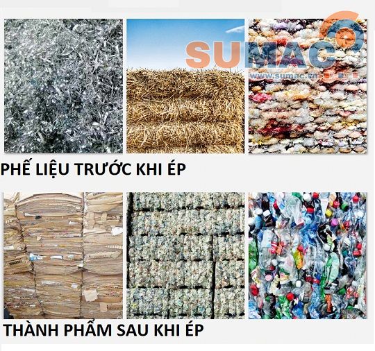 thành phẩm máy ép phế liệu 