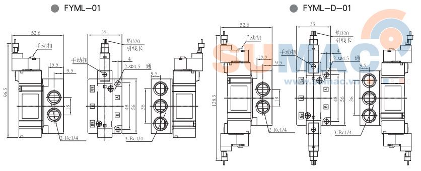 THÔNG SỐ KỸ THUẬT VAN ĐIỀU KHIỂN KHÍ NÉN FYML-01, FYML-D-01