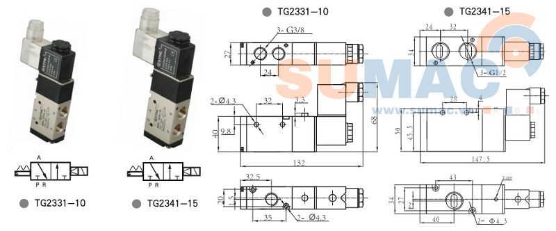 Van điện từ khí nén TG2331-10, TG2341-15