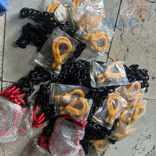 xích chùm cẩu hàng 4 chân móc tự khóa 2 tấn