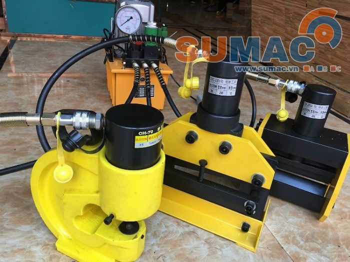 bơm điện thủy lực  kết hợp máy đột, máy uốn, máy cắt thủy lực