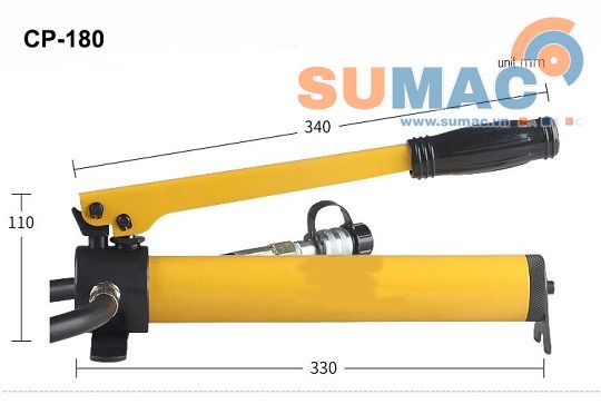 kích thước bơm tay thủy lực CP 180