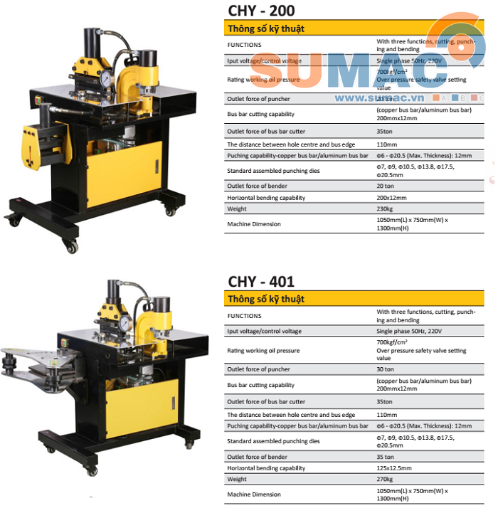 máy gia công thanh cái đồng