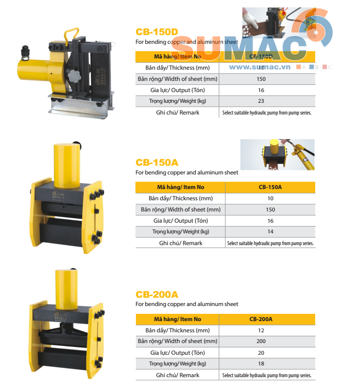 các loại máy uốn đồng thủy lực