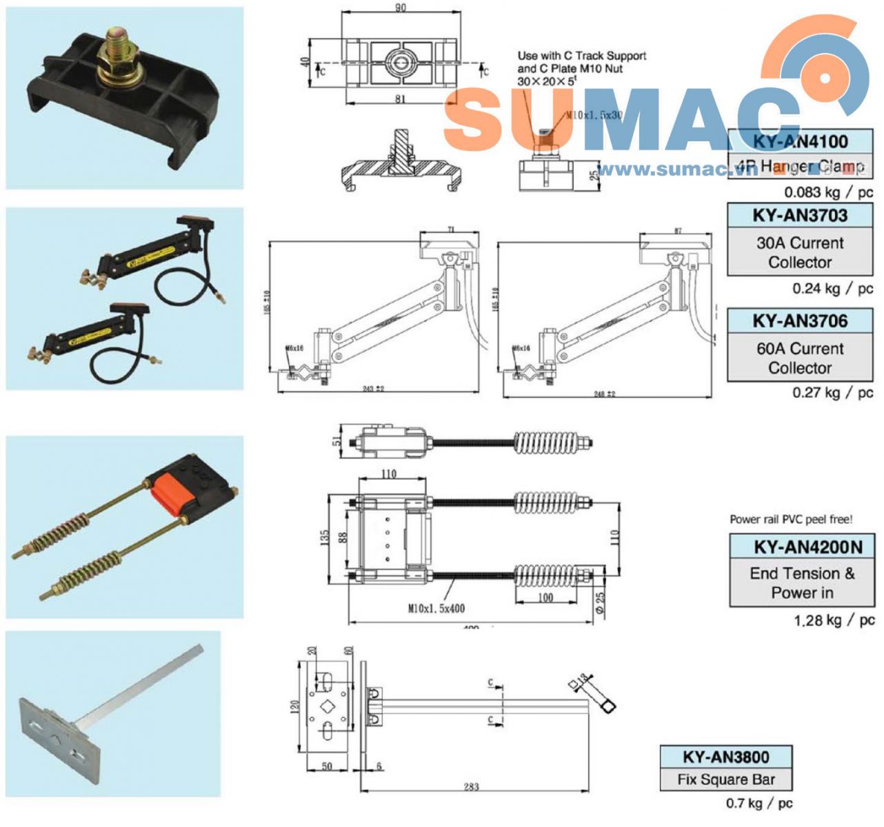 phụ kiện dây điện cầu trục