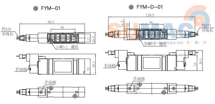 VAN ĐIỀU KHIỂN KHÍ NÉN FYM-01, FYM-D-01