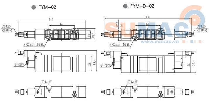 VAN ĐIỀU KHIỂN KHÍ NÉN FYM-02, FYM-D-02