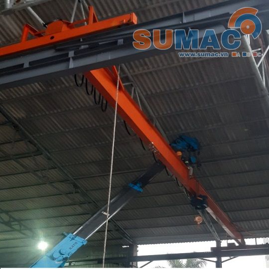 Lắp đặt cẩu treo 3 tấn - Cẩu treo Nhật bãi ( mới 90%)