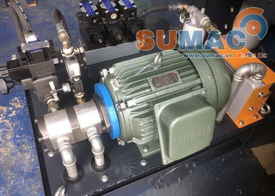 trạm nguồn thủy lực 5.5Kw, bơm kép