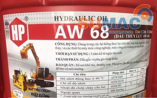 thông số dầu thủy lực aw68