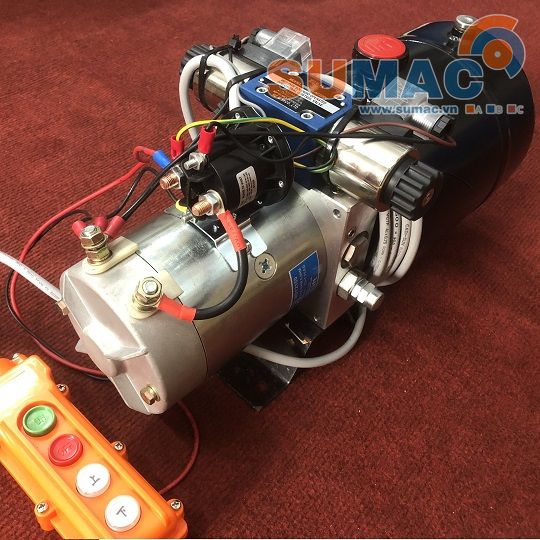 Xuất kho bộ nguồn thủy lực mini 12V. công suất 1.6Kw